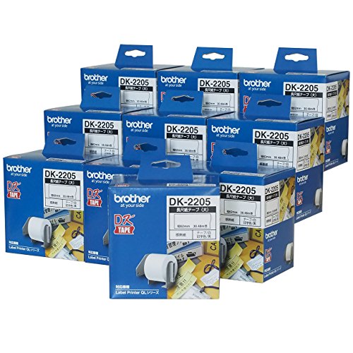 ブラザー純正10個セット 感熱ラベルプリンター QLシリーズ用 DKテープ/DKラベル (長尺紙テープ大(DK-22..