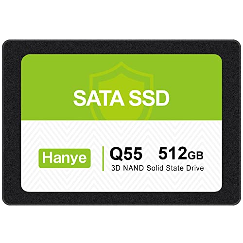 Hanye 512GB ^SSD 2.5C` 7mm SATAIII 6Gb/s 550MB/s 3D NAND̗p A~➑ K㗝Xi 3Nۏ