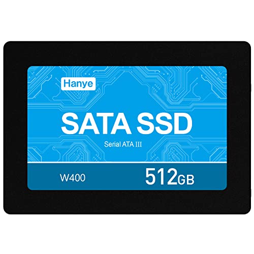 Hanye SSD 512GB 3D NAND ϋvTLC ̗p  2.5C` SATAIII 6Gb/s A~➑ W400-512G K㗝Xi [J[3Nۏ