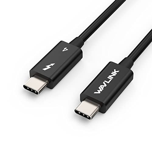 WAVLINK Thunderbolt 4 ケーブル 40Gbps データ転送、70cm 2.3フィート USB-C ビデオケーブル、シングル 8K/デュアル 4K ディスプレイ..
