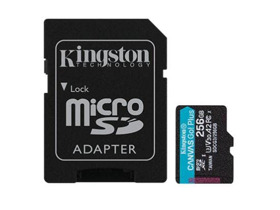 特殊:B08HBF5KZMコード:0740617301281ブランド:Kingston規格：SDCG3/256GBCR商品カラー: ブラックこの商品について優れた速度 - 最大170MB/秒の転送速度で、フルHDと4K UHDでコンテンツを高速に転送およびキャプチャします。アクションカメラやドローンに最適 - UHSスピードクラス3(U3)とビデオスピードクラス30(V30)定格の高速。A2アプリパフォーマンスクラスをサポート - より速いアプリケーションパフォーマンスでワークフローを迅速化します。耐久性 - 安心のために、このカードは広範囲にわたるテストを受けており、防水、温度、衝撃、振動防止、X線防止であることが証明されています。› もっと見るブランドKingstonモデル名SDCG3フラッシュメモリタイプMicro SDXCカードメモリストレージ容量256 GB対応デバイスカメラこの商品について優れた速度 - 最大170MB/秒の転送速度で、フルHDと4K UHDでコンテンツを高速に転送およびキャプチャします。アクションカメラやドローンに最適 - UHSスピードクラス3(U3)とビデオスピードクラス30(V30)定格の高速。A2アプリパフォーマンスクラスをサポート - より速いアプリケーションパフォーマンスでワークフローを迅速化します。耐久性 - 安心のために、このカードは広範囲にわたるテストを受けており、防水、温度、衝撃、振動防止、X線防止であることが証明されています。› もっと見る発送サイズ: 高さ9.3、幅8.2、奥行き0.6発送重量:10Kingston s Canvas Go さらに、microSDは常に出かける冒険家たちのためのもので、完璧な瞬間を捉えます。 最大170MB/秒の優れた転送速度を備えたCanvas Go さらに、microSDカードはワークフローと効率を加速し、創造性を次の冒険に連れて行く時間を増やすことができます。 U3とV30のスピードパフォーマンスで、低速やフレームの落下を心配することなく、見事な4KウルトラHDビデオを撮影したり、シームレスで一貫性のある高速アクションの写真を撮影したりできます。 Canvas Go さらに、microSDはA2アプリケーションパフォーマンスクラスをサポートし、スマートフォンやタブレットでのアプリケーションパフォーマンスを高速化してワークフローを促進します。 オプションのSDアダプターがあり、SD互換デバイスで使用するための汎用性を高めています。 Canvas Goで世界をキャンバスとして見て、創造性とインスピレーションを道に持っていきましょう。 microSD。