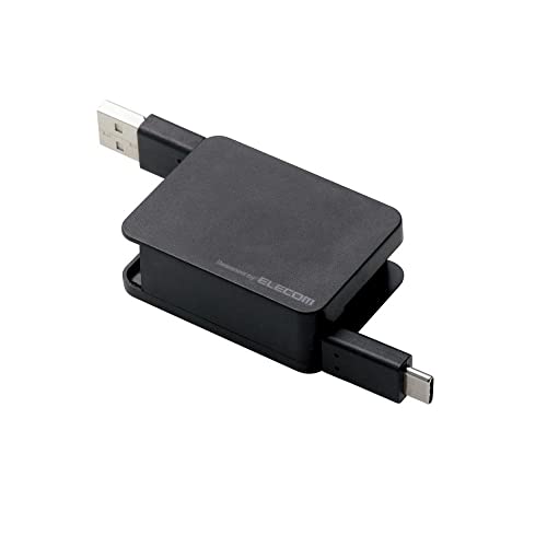 エレコム USB TYPE C ケーブル タイプC (USB A to USB C ) 巻き取り USB2.0準拠品 0.7m ブラック MPA-ACRL07BK エレコム USB TYPE C ケーブル タイプC (USB A to USB C ) 巻き取り USB2.0準拠品 0.7m ブラック MPA-ACRL07BK
