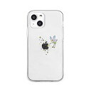 Dparks iPhone 13 ケース ソフト クリア アップルマーク りんご 透明 ディーパークス かわいい キャラクター 妖精 TPU 密着痕防止 Qi ワイヤレス充電 タイニーフェアリー DS21172i13 国内正規品