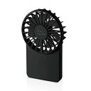 2020年モデル エレコム USB扇風機 充電可能 薄型ハンディ ネックストラップ付 ブラック FAN-U202BK(2)