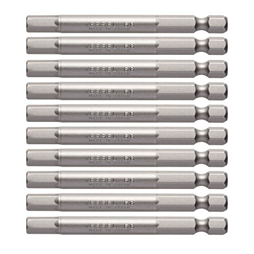 Rakuten - 限定 ベッセル(VESSEL) ヘックス ビット 六角穴付 ボルト ネジ用 対辺6 75mm 10本組 硬度:G(高硬度) B35 ZP
