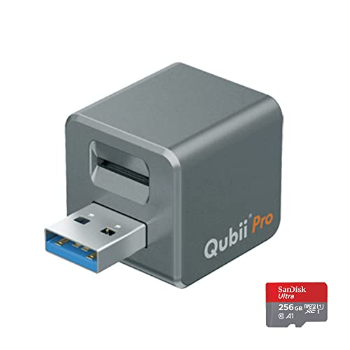 Maktar Qubii Pro O[ (microSD 256GBt) [dȂ玩obNAbv iphone usb ipad eʕs ʐ^  y A SNS f[^ ڍs SDJ[h[_[ @ύX