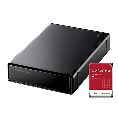 楽天TalesStore 楽天市場店ロジテック 外付け HDD WD Red plus 搭載 8TB Win / Mac / PS4 / PS5 / テレビ録画 ハードディスク 静音 USB3.1 （Gen1） / USB3.0/2.0 国内メーカー LHD-EN80U3WR