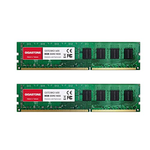  DDR3 Gigastone ǥȥåPCѥ DDR3 8GBx2 (16GB) DDR3-1600MHz PC3-12800 CL11 1.5V UDIMM 240 Pin Unbuffered Non-ECC Memory M