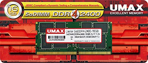 UMAX Technologies ΡDDR4 SO-DIMM 16GB 1 ҡȥ̵ (:UM-SODDR4S-2400-16G)