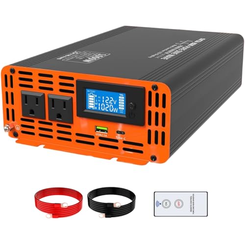 DATOUBOSS 本当の純正弦波 インバーター 12v 100v 1500w 最大3000w 正弦波 インバーター 静音 DC(直流)をAC(交流)に交換できる 50hz/60hz切替可能 安全安心 リモコン操作可能 急速充電 カーインバーター 車