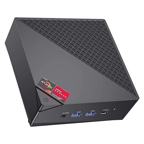 SkyBarium ミニPC Ryzen 7 5700U 2つLANポート 32GB DDR4 1TB NVMe SSD, Mini PC 8C/16T 最大4.3GHz WiFi6 / Bluetooth5.2 / デュアルチャネル 小型PC サ