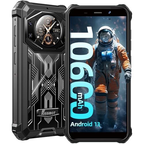 FOSSIBOT F101PRO SIMフリー スマホ 本体 15GB RAM+128GB ROM 1TB拡張可能 タフネススマホ IP68防水防塵耐衝撃 10600mAh 大容量 24MP+8MPカメラ 5.45インチ 大画面 スマートフォン And