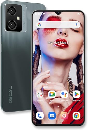 OSCAL スマホ C70 SIMフリー LTE通信 オクタコアプロセッサー 8GB+128GB Android 12 6.5インチ 大画面 HD+ 解像度 90Hz ディスプレイ 薄型 軽量 5,180mAh 大容量 バッテリー 18W急速充電 デュ