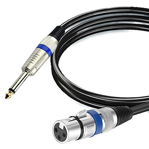 AZNABLE XLR 6.35mm 変換 ケーブル マイク キャノンケーブル メス (1.5m)