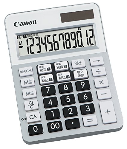 Canon ミニ卓上電卓 W税率 LS-120WT-SL SOB