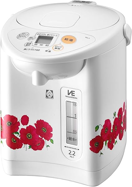 タイガー魔法瓶(TIGER) VE 電気ポット 2.15L WEB限定 100周年記念モデル 復刻 レトロ柄 ポピー PIL-T220WFのサムネイル