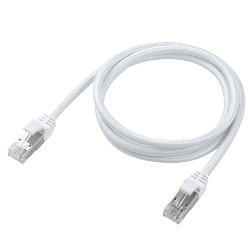 エレコム LANケーブル CAT8 1m 40Gbps 爪折れ防止 メッシュケーブル ホワイト ECLD-OCM/WH10