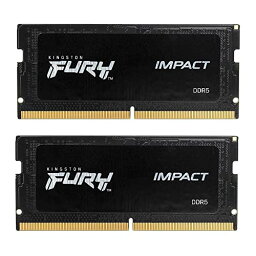 キングストンテクノロジー Kingston FURY ノートPC用メモリ DDR5 4800MT/秒 16GB 2枚 Kingston FURY Impact インパクトCL38 1.1V SODIMM KF548S38IBK2-32 製品寿命期間保証