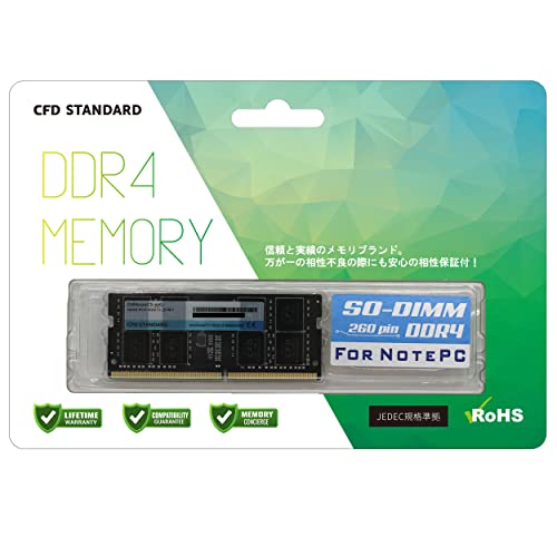 CFD̔ m[gPCp DDR4-3200 (PC4-25600) 16GB 1 (16GB) ۏ 260pin V[ Gt f[̔ CFD Standard D4N3200CS-16G