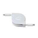 グリーンハウス iPhone巻取り式充電ケーブル USB Type-C ライトニングケーブル MFi認証 iPhone/iPad/iPod対応 1m ホ…