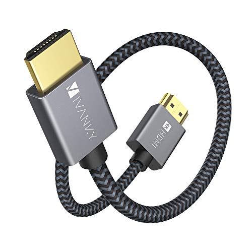 iVANKY HDMI ケーブル 30cm/4K60Hz/6種長さ HDMI2.0規格 PS4/3,Xbox, Nintendo Switch, Apple TV, Fire TVなど適用18gbps 4K60Hz/HDR/3D/イーサネット対応 テ