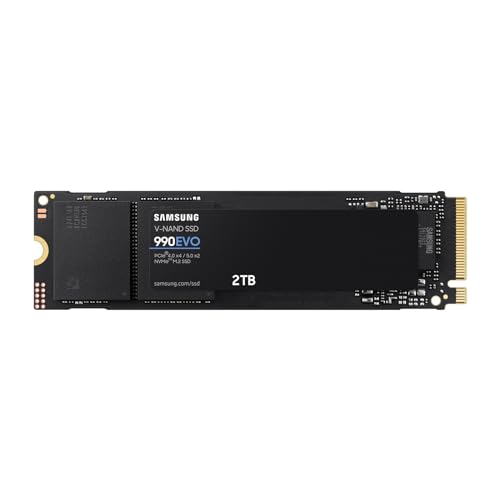 Samsung 990 EVO 2TB PCIe Gen 4.0 4 NVMe M.2 (2280) ő 5,000MB/b  SSD MZ-V9E2T0B-IT/EC Kۏؕi