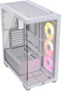 CORSAIR 3500X ARGB Tempered Glass ミドルタワーPCケース ホワイト CC-9011279-WW(2)