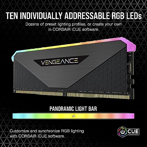 CORSAIR DDR4-128GB 3600MHz CL18 デスクトップPC用メモリ VENGEANCE RGB RT 128GB 32GB 4枚 CMN128GX4M4Z3600C18(2021新モデル optimized for AMD)