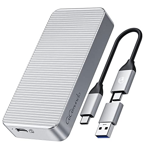 GiGimundo M.2 SSD OtP[X40Gbps Thunderbolt 3/4 A~ގ M USB3.2/3.1/3.0݊UASPTrimΉ 2-in-1 USB4.0 NVMe M |[^u C to C/A t