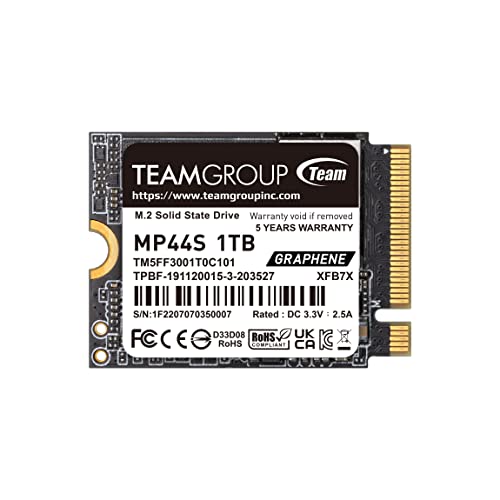 Team M.2 2230 NVMe SSD 1TB PCIe Gen4x4 Ǎ5000MB/s MP44SV[Y OtFq[gVNt {5NKۏ