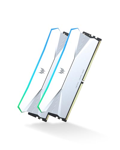 Acer Predator Hera DDR5 6400MT/s (PC5-51200) デスクトップPC用メモリ 32GB 16GB 2枚 CL32 RGB Intel XPM 3.0 準拠 AMD EXPO メモリキット シルバー BL.9BWW Acer Predator Hera DDR5 6400MT/s (PC5-51200) デスクトップPC用メモリ 32GB 16GB 2枚 CL32 RGB Intel XPM 3.0 準拠 AMD EXPO メモリキット シルバー BL.9BWW