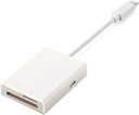 エレコム カードリーダー Lightningコネクタ接続 Made for iPhone/iPad取得 Type-Cアダプタ付 SD+microSD対応 Mac Windows対応 ケーブル長7cm ホワイト MR-LC201WH
