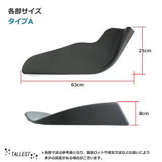 汎用アンダーカナード左右セット取付けビス付属!サイズ3種類軽量・割れに強いPP製スポイラーパネル黒サイドカナード