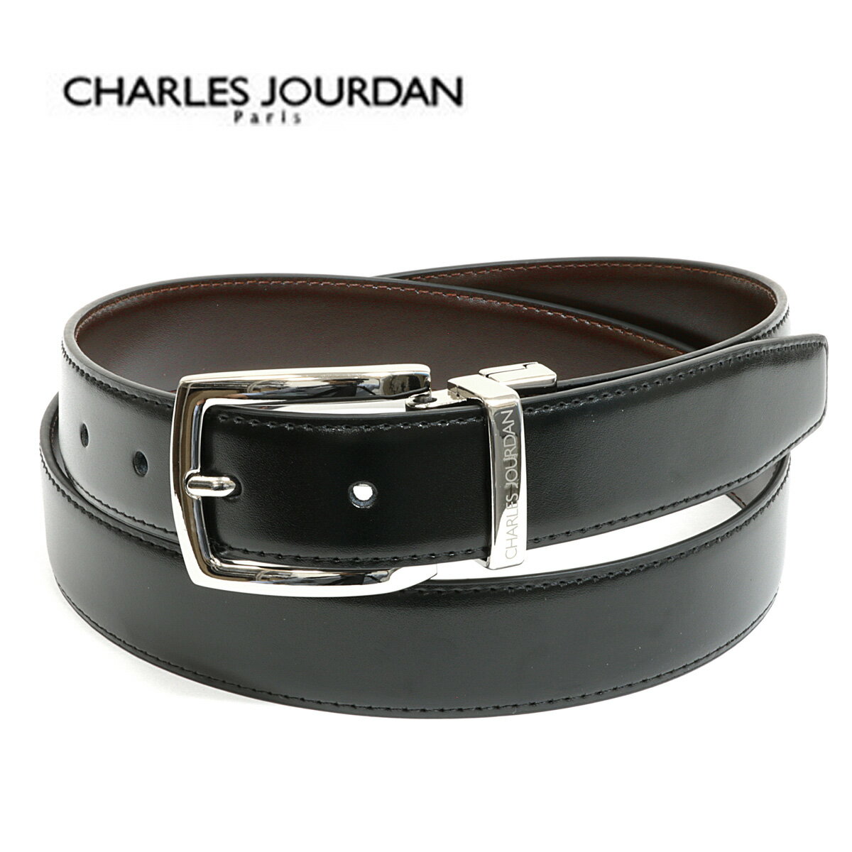 ベルト メンズ（5000円程度） [シャルルジョルダン]CHARLES JOURDAN ベルト cjb1602メンズベルト　回転式バックル 【あす楽対応_関東】【ベルト ブランド プレゼント クリスマス バレンタイン　就活 結婚式 父の日】