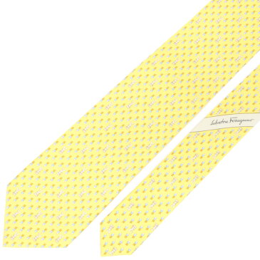 フェラガモ ネクタイ ウサギ ニンジン モチーフ柄 黄色 sf1618 Salvatore Ferragamo ブランド プレゼント ギフト あす楽対応 クリスマス バレンタイン 父の日 シルク 新社会人 就職祝い フレッシャーズ 新生活 ビジネス 就活 おしゃれ 男性 メンズ 人気 高級