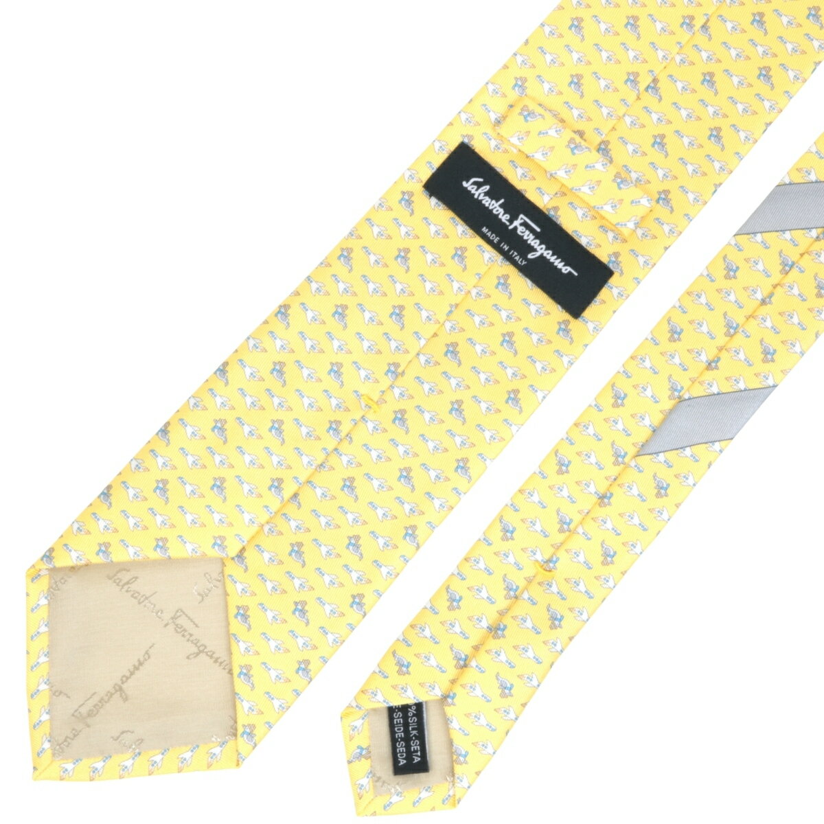 フェラガモ ネクタイ 飛行機柄 黄色 sf1632 Salvatore Ferragamo ブランド プレゼント ギフト あす楽対応 クリスマス バレンタイン 父の日 シルク 新社会人 就職祝い フレッシャーズ 新生活 ビジネス 就活 おしゃれ 男性 メンズ 人気 高級