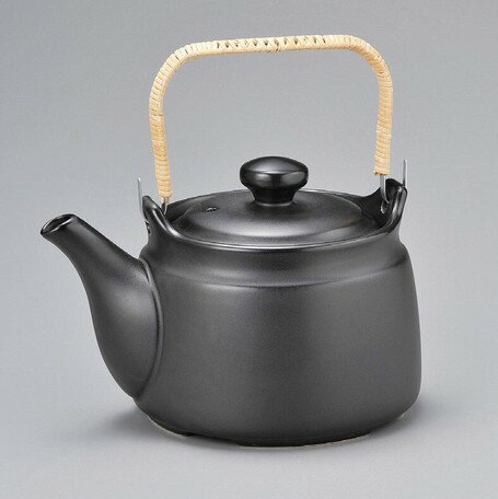 ◇高嶋金物店◇常滑焼【薬用土瓶】黒耐熱土瓶 6号 Y1051