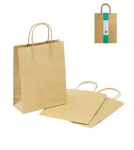 ◇高嶋金物店◇ペーパーバッグ M 3P クラフト無地 3枚入