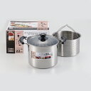 ◇高嶋金物店◇パール金属 NEWだんらん ステンレス製ガラス蓋付パスタ鍋22cm H-5876