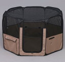 ◇高嶋金物店◇【アイリスオーヤマ・ペット用品】折りたたみサークル ブラウン POTS-1260A