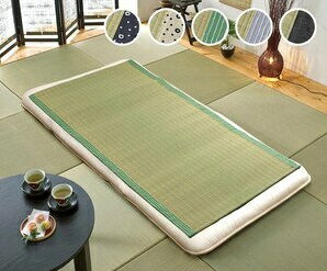 ◇高嶋金物店◇純国産い草のシーツ(寝ござ)『白水』約88×180cmブルー/アイボリー/グリーン/グレー/ブラック