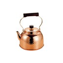 ◇高嶋金物店◇【純銅】IH対応 鎚目入れケトル2.3L(木柄ミラー仕上げ) IH-3517(3)