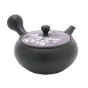◇高嶋金物店◇常滑焼急須【深蒸し急須/のぞみ茶こし急須】竹春高平丸蓋紫萩急須 竹春作 Y611