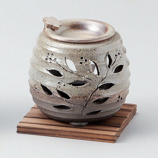 ◇高嶋金物店◇常滑焼【茶香炉】石龍緑灰釉花茶香炉(板付) 石龍作 Y1109 ◇高嶋金物店◇常滑焼【茶香炉】石龍緑灰釉花茶香炉(板付) 石龍作 Y1109