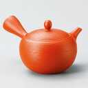 ◇高嶋金物店◇常滑焼急須【陶製茶こし急須/セラメッシュ】富仙朱泥丸形線段急須 富仙作 350cc Y203