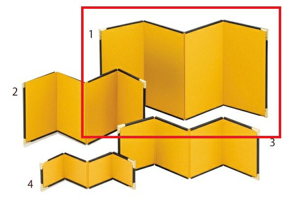 ◇高嶋金物店◇【日本製】4曲ミニ金屏風 大 64202