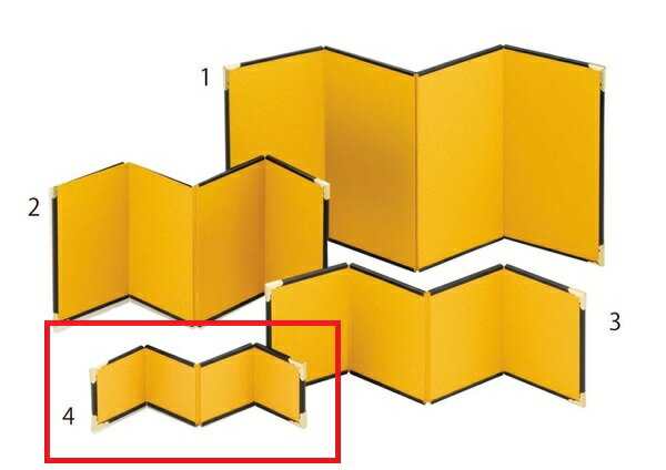 ◇高嶋金物店◇【日本製】4曲ミニ金屏風 特小 64247