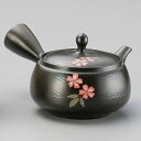 ◇高嶋金物店◇常滑焼急須【深蒸し急須/帯網茶こし急須】竹春窯変くし目桜急須 竹春作 300cc Y523