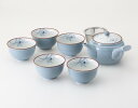 ◇高嶋金物店◇【長崎県産の波佐見焼(はさみやき)】グレー蘭 急須茶器揃(急須+湯呑5個セット)