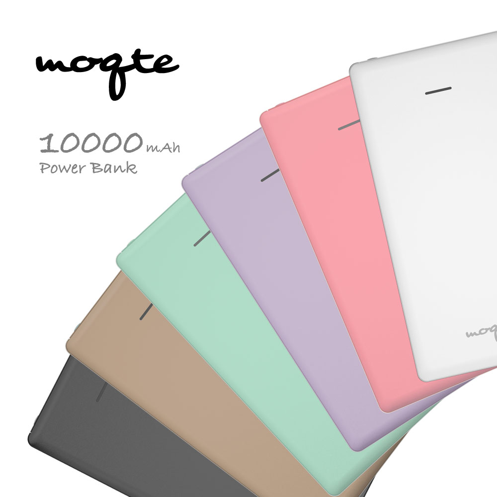 モバイルバッテリー 大容量 10000mAh USB-Aポート×2 最大出力2.4A 多摩電子工業 moqte 日本メーカー テレワーク 薄い 薄型 充電 パステルカラー カラバリ かわいい おしゃれ MQ-L115U